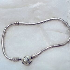 Pandora silver charm chain bracelet small wrist